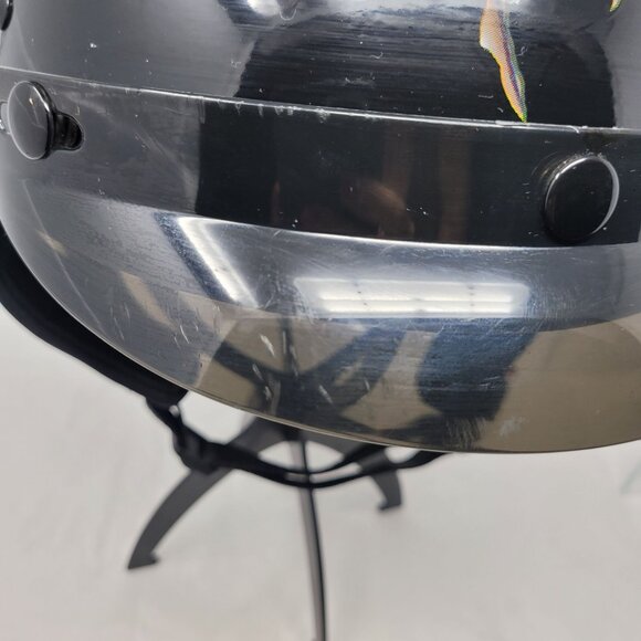 Motorcycle Cartman HY-808-2 Half Helmet Glossy Black Eagle Sz XL 61-62cm DOT - Picture 7 of 11